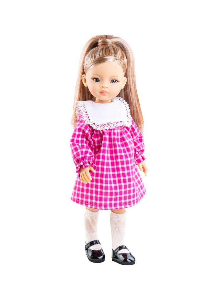 Las Amigas Doll - Cassandra with plaid dress - Paola Reina for wholesale by Shine on me Distribution
