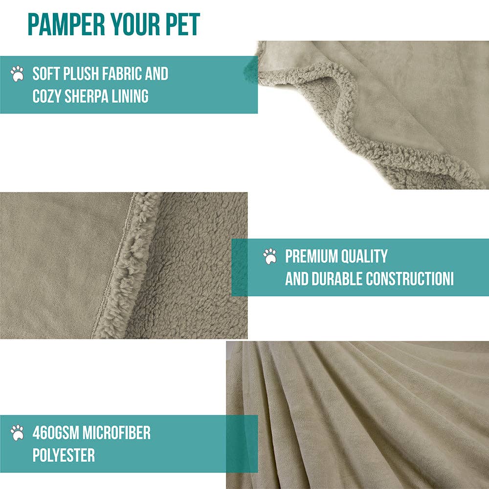 PetAmi - Vente Couverture – chat et chien - Couverture pour animaux en polaire réversible55
