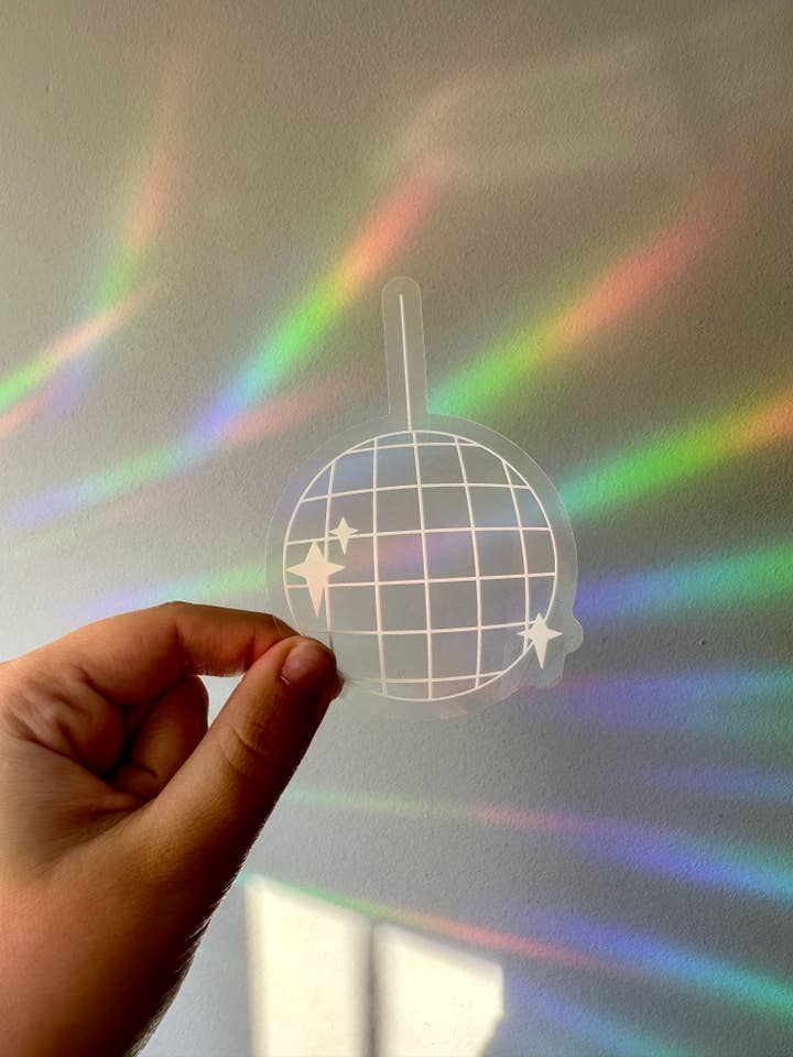 Discoteca Ball Rainbow Maker Maker, Janela cling Suncatcher por atacado de Alex Daley Designs