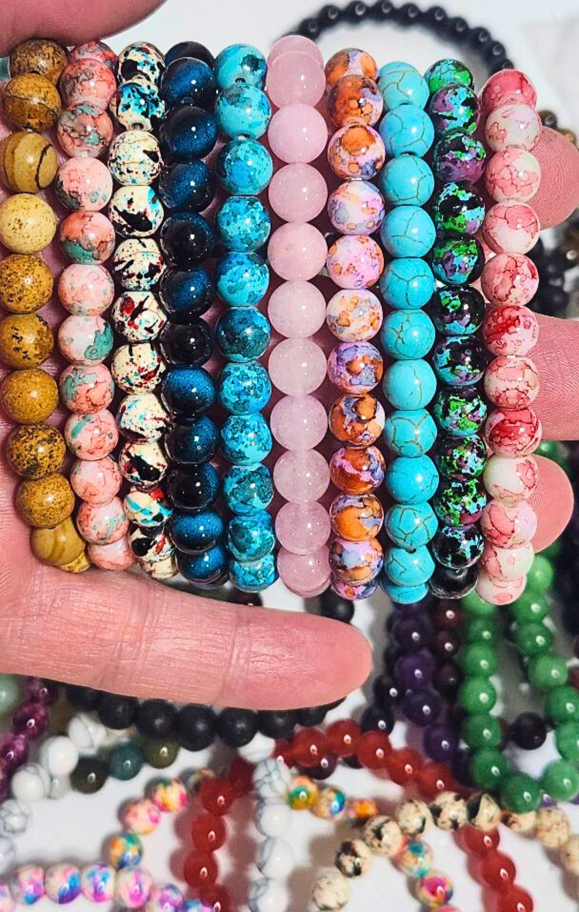 Paradise Island Gold and Silver - Wholesale Beaded Bracelet - BULK: Bracelet Confetti – Lot of 24 Beaded Bracelets (Mixed)0