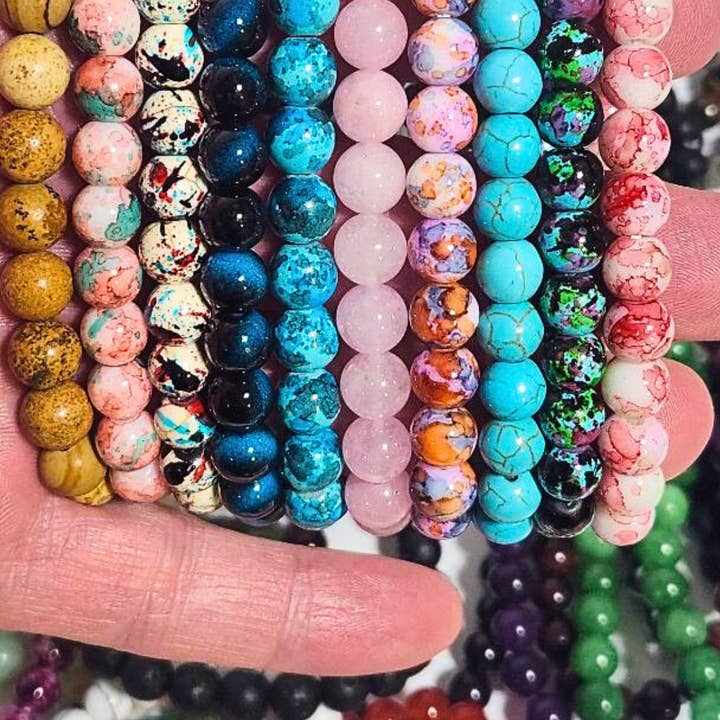 BULK: Bracelet Confetti – Lot of 24 Beaded Bracelets (Mixed) and other Purchase Wholesale 10mm. Free Returns & Net 60 Terms on Faire trending on Faire.