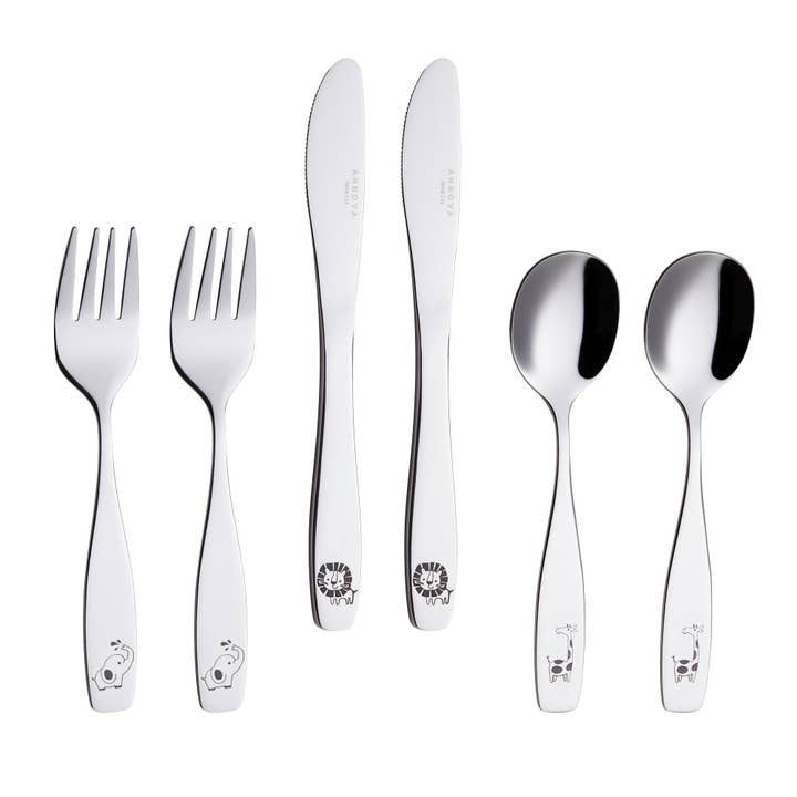 ANNOVA - Wholesale Flatware Set - Kids & Baby - ANNOVA Animals Kids Safe Silverware 6 Pieces Flatware Set Stainless Steel3