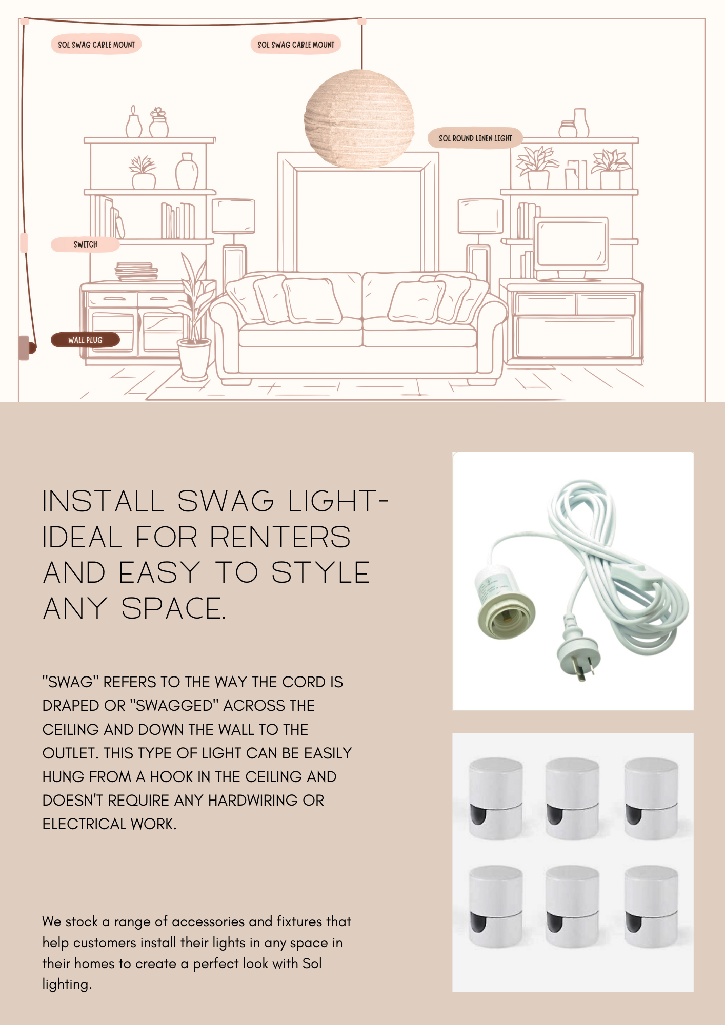 Little Nordic Sol - Wholesale Lantern - Linen Light Shade Lumi Dome Blush Pink  60cm12