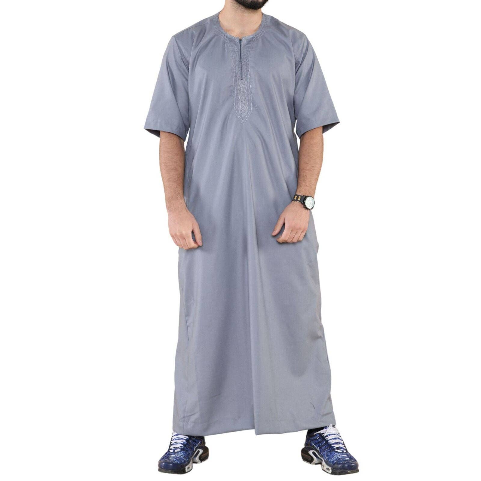 Infinity Leather (Upperclass Fashions Ltd) - Wholesale Robe - Men's - Mens Thobe Jubba Islamic Arab Moroccan Saudi Zipped Kaftan Arab Robe12