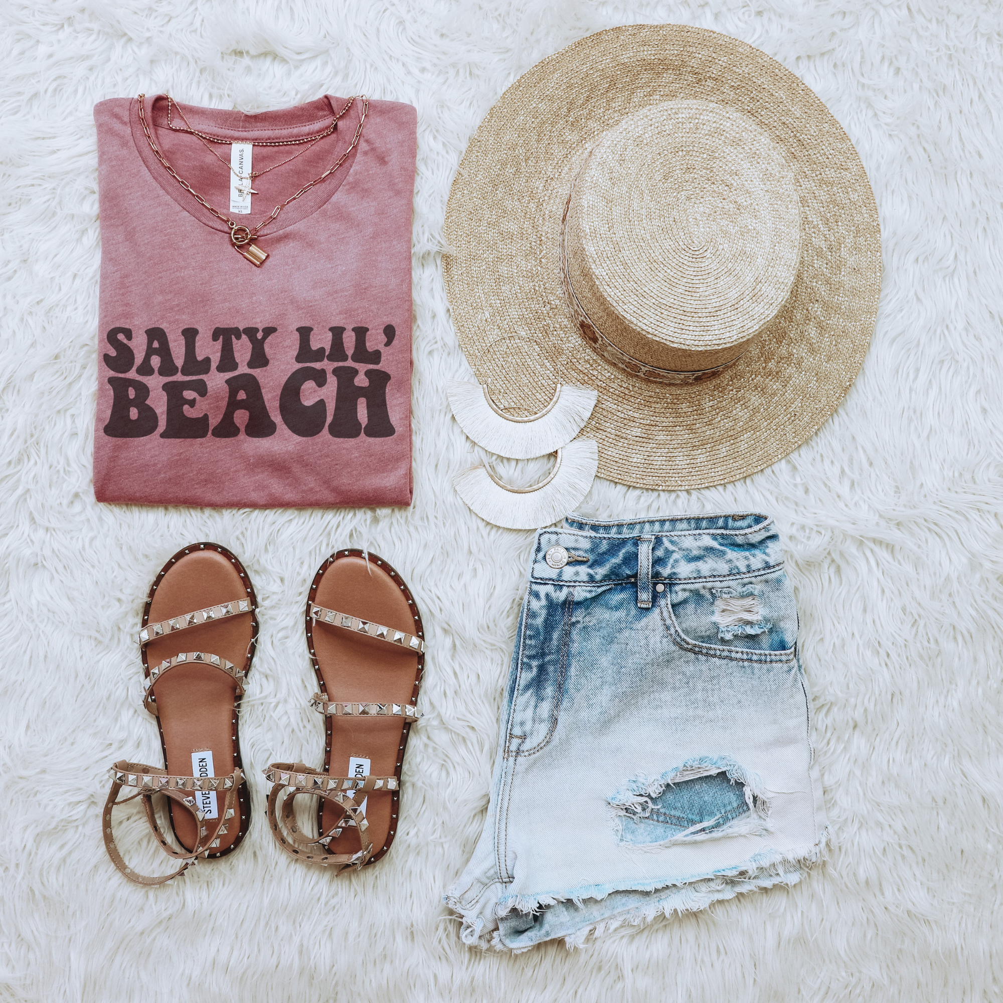 Trendznmore - Modern Graphic Apparel - Wholesale Screen Printed T-Shirt - Women's - Salty Lil Beach T-Shirt1