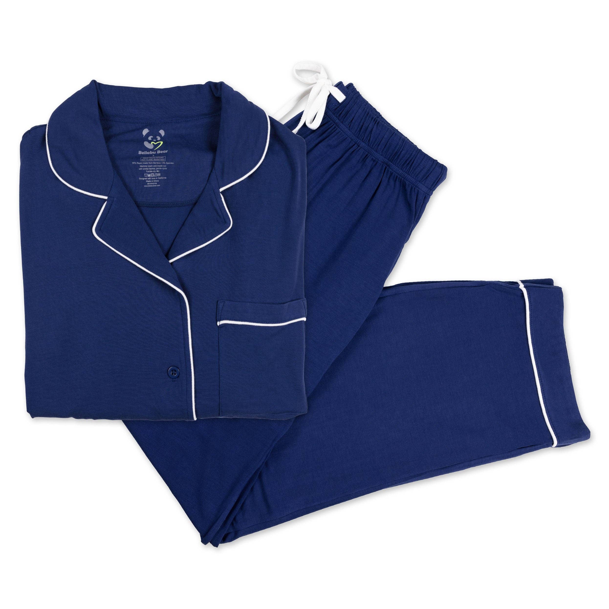 Bellabu Bear - Wholesale Sleepwear Set - Men's - Indigo Blue Bamboo Men's Pajama Set0