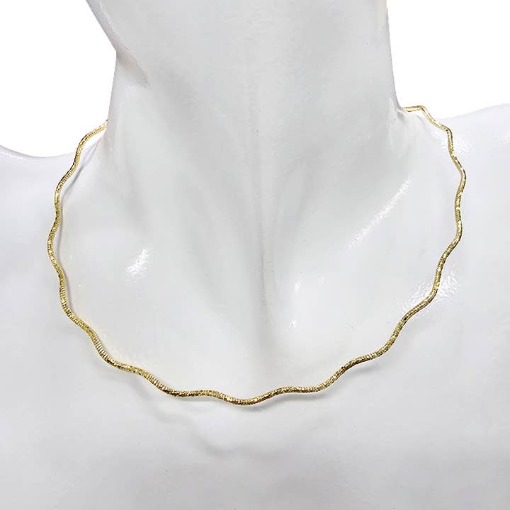 Omega italiensk guldbelagt sterlingsølv kæde 18" for engroshandel hos Amberman