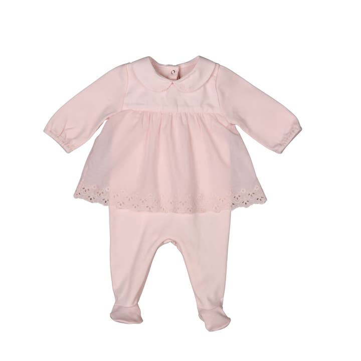 ANOUCK | Meninas Rosa Algodão Orgânico Babygrow por atacado de Bebe Sweeny
