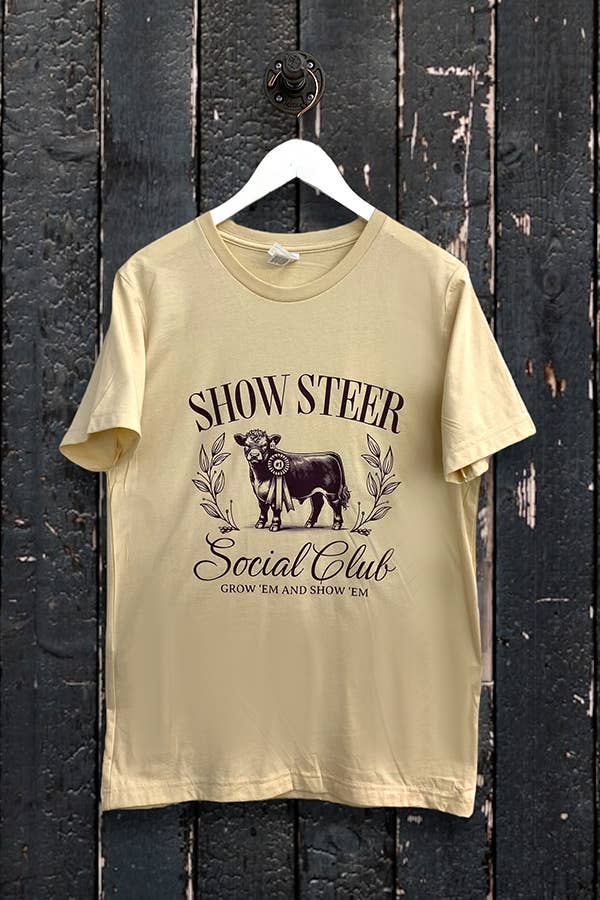 CREAM BC DTF SHOW STEER TEES, TSHIRTS, T-SHIRTS,  for wholesale on Faire0