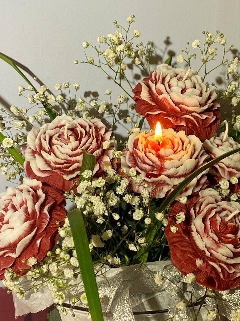 FUNDAYBIO - Wholesale Novelty Candle - 67g Vegetable Rose Decorative Candle7