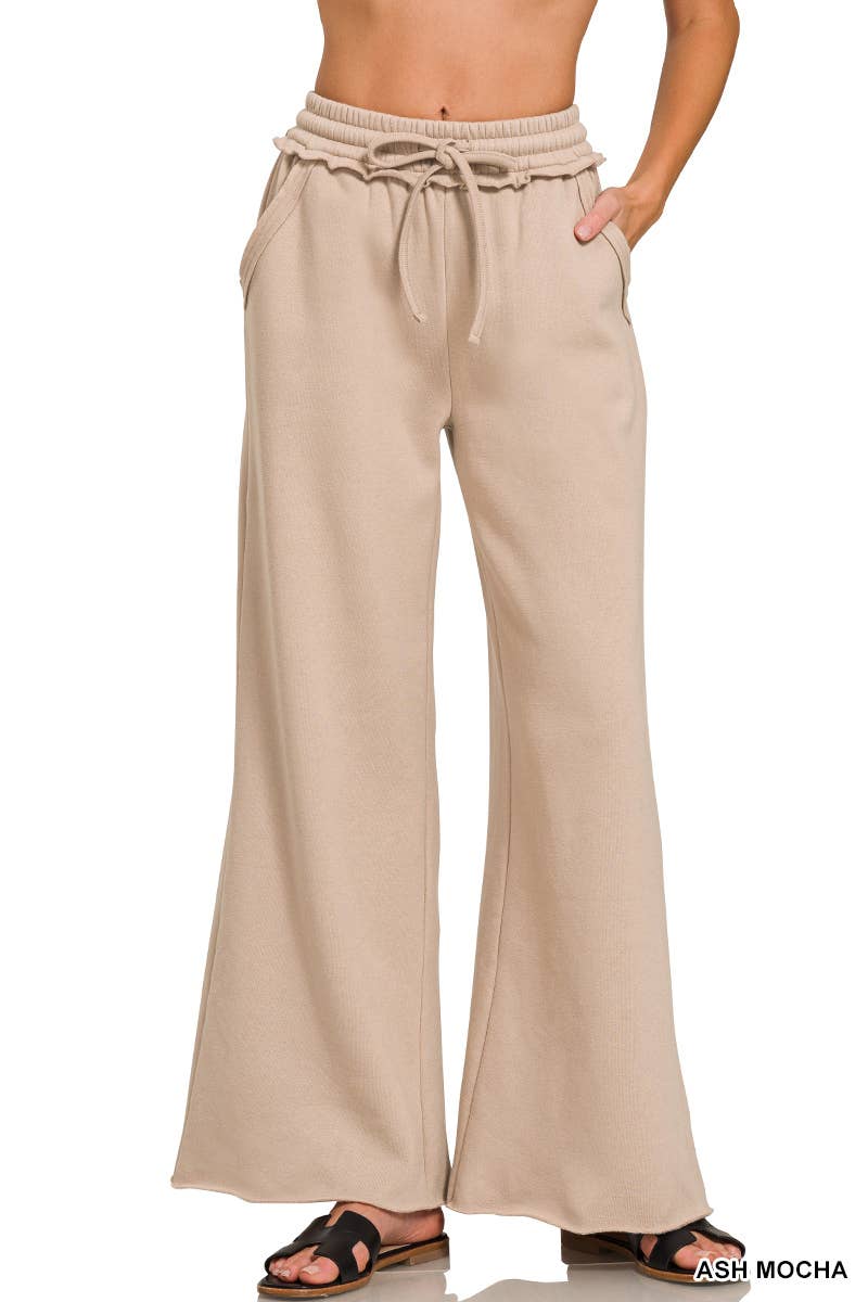 42POPS - Vente Pantalon – femme - ,,.0904 Pantalon de survêtement à jambes larges avec coutures apparentes en polaire SI-27033