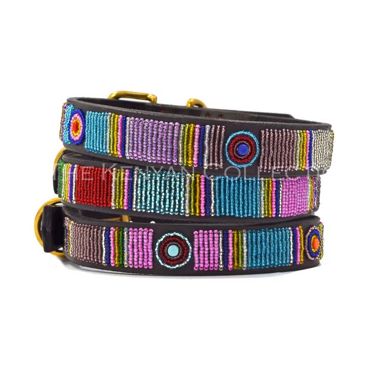 Bijou Beaded Dog Collar for wholesale by The Kenyan Collection Inc. dba TKC Inc