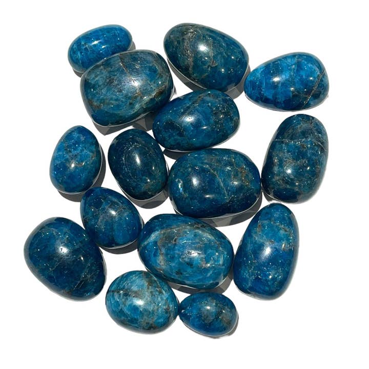 Blauwe apatiet trommelsteen voor wholesale door Foliesbijoux
