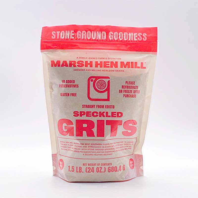 Marsh Hen Mill - Vente Gruau de maïs - Grits mouchetés 1,5 lb (boîte de 12 paquets)1