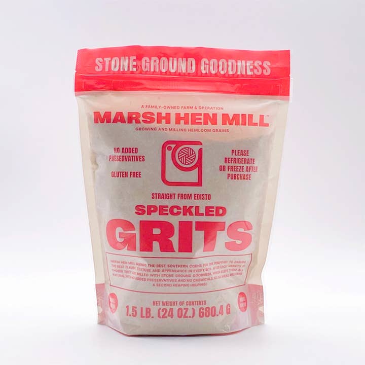 Marsh Hen Mill - Vente Gruau de maïs - Grits mouchetés 1,5 lb (boîte de 12 paquets)1