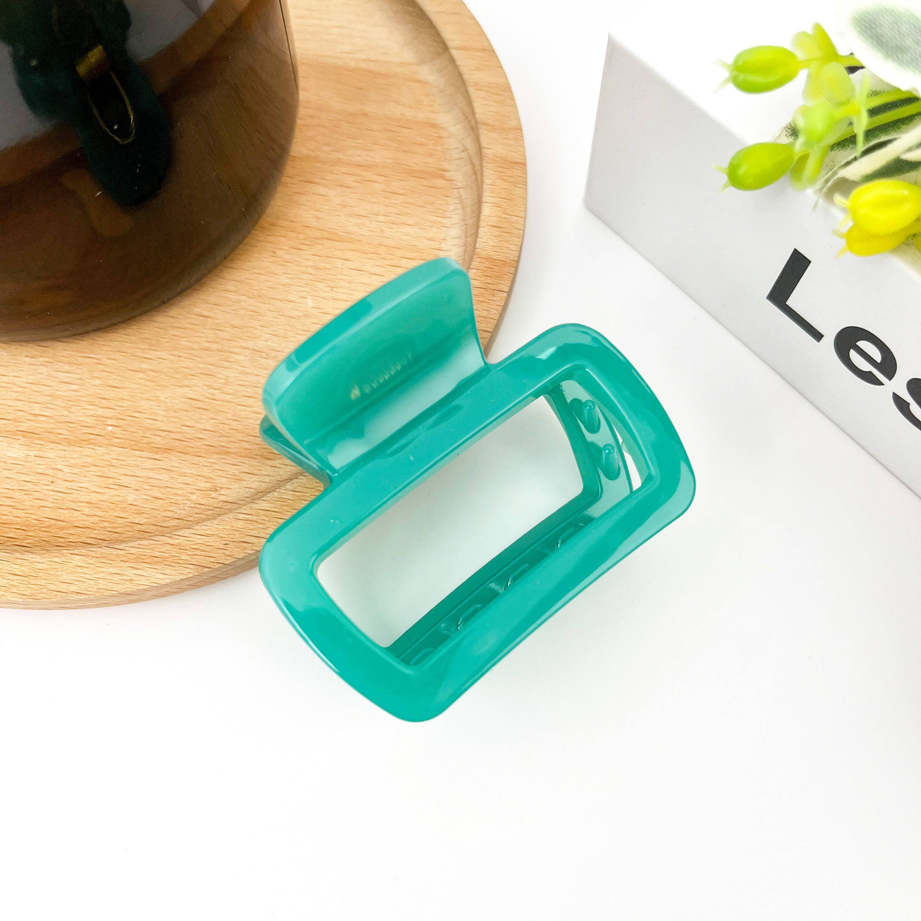 TheDivaSoap - Vente Pince à cheveux – femme - Pince à cheveux carrée épaissie, pince à griffes de la série Green0