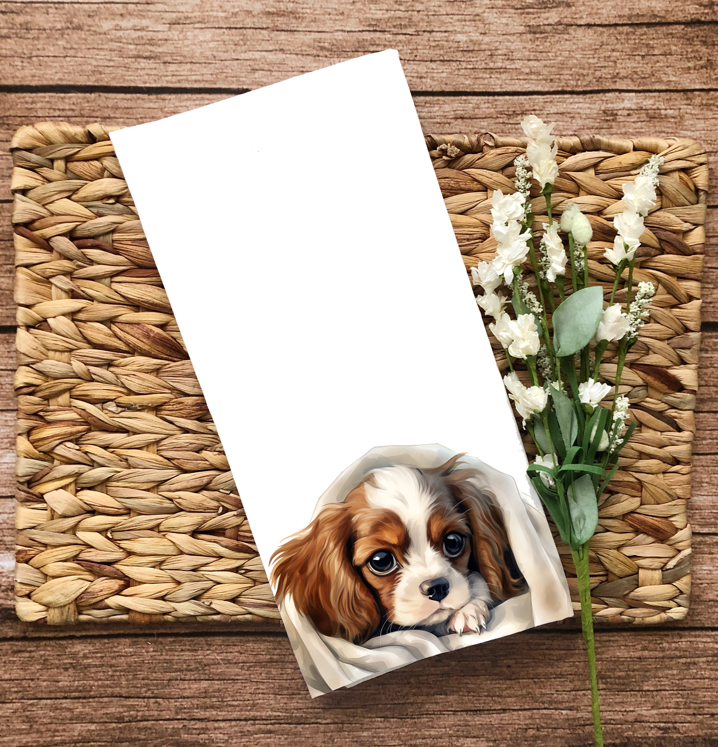 Homemade Hollydays Wholesale - Wholesale Tea Towel - Ned - Cute Puppy In Blanket - Unique  Dog Tea Towel1