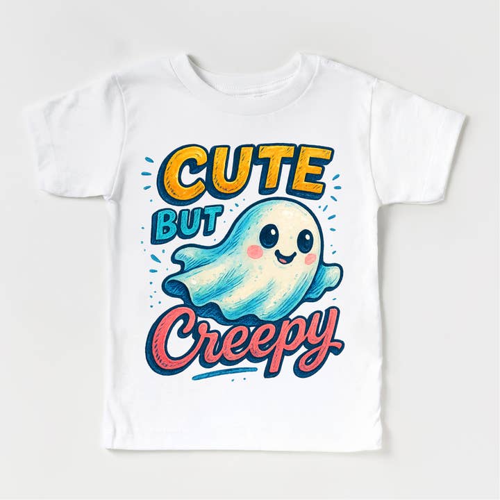 Cute But Creepy Ghost Halloween Shirt - Halloween Tee for wholesale by Madi Moosh