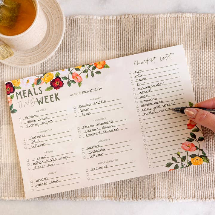 1canoe2 | One Canoe Two Paper Co. - Wholesale Notepad - Poppies Menu Notepad