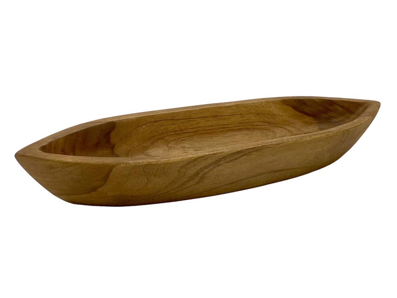 Voglrieder - Wholesale Decorative Plate/Dish/Bowl - Unique teak bowl 45X13Cm boat-shaped  3