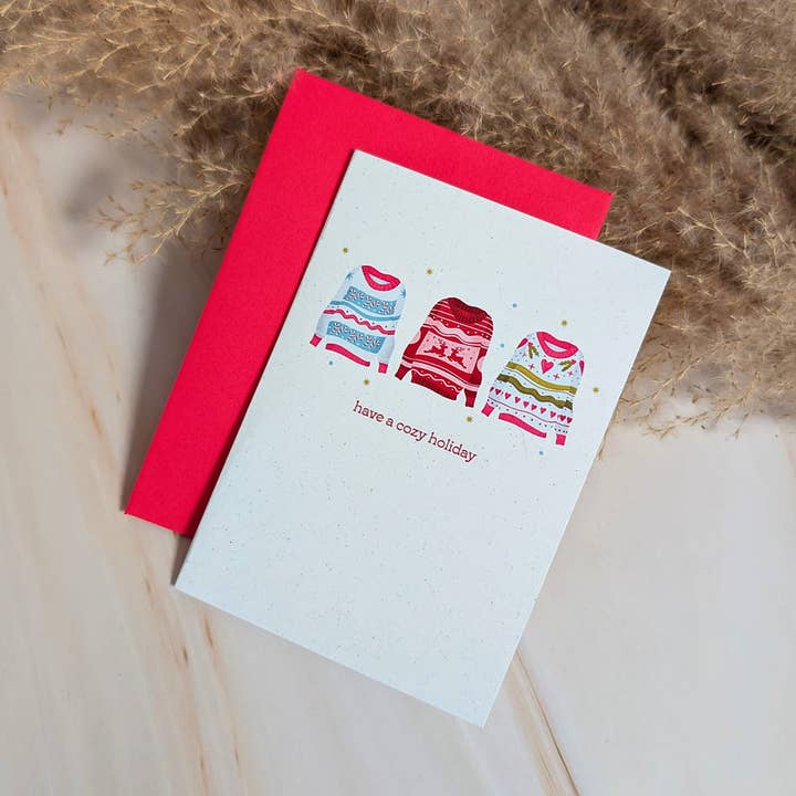 Have a Cozy Holiday Mini Card for wholesale by Cheeky Peach Designs