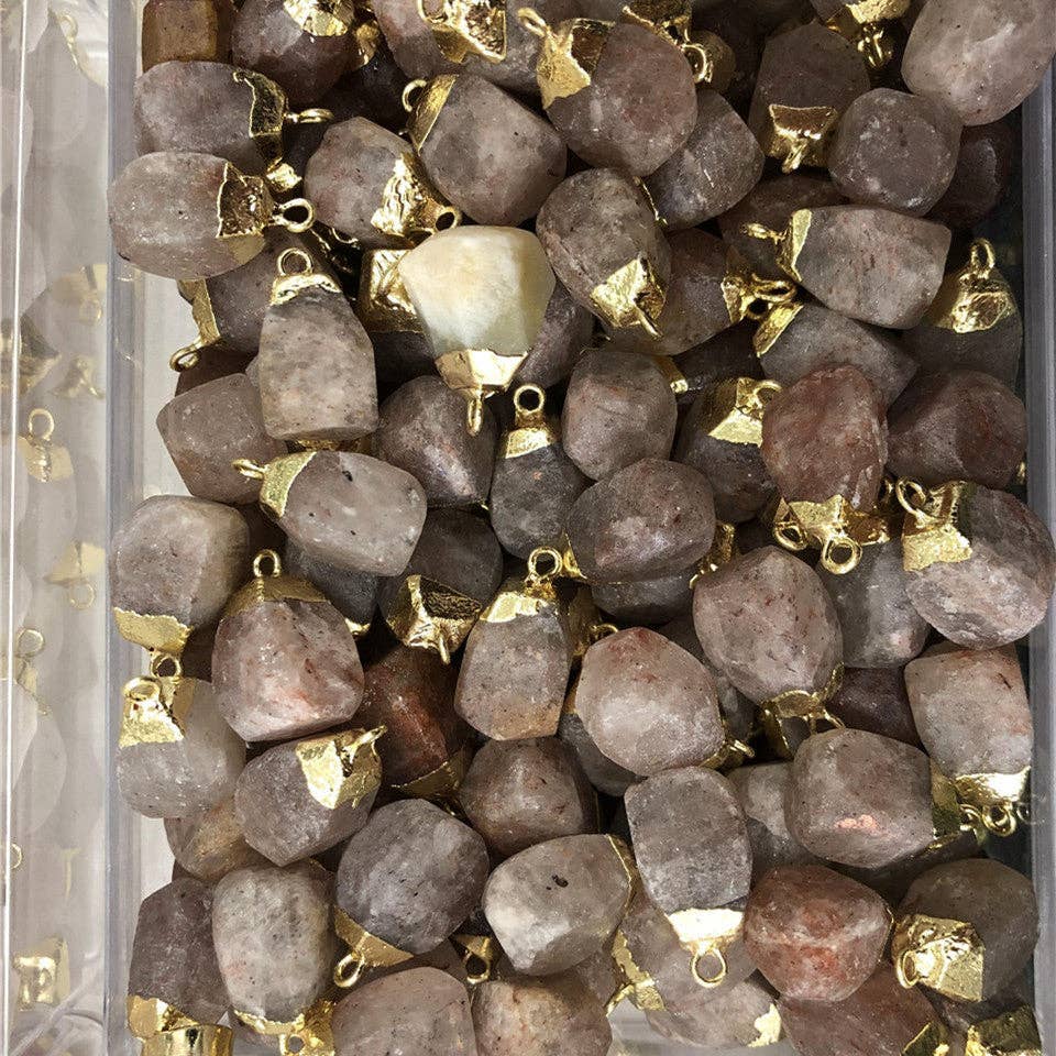 Perimade & Co. LLC - Wholesale Pendant/Charm Necklace - Natural Crystal Raw Stone Healing Necklace in Solid Copper6