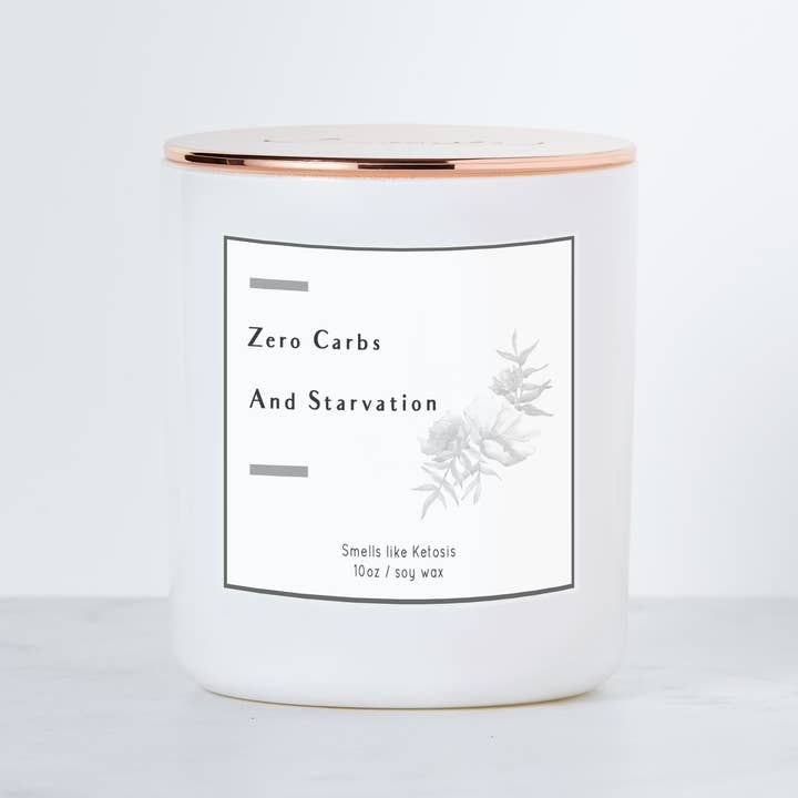 Calm Down Caren - Venta al por mayor Velas en tarros - Zero Carbs - Huele a cetosis - Vela de soja perfumada de lujo