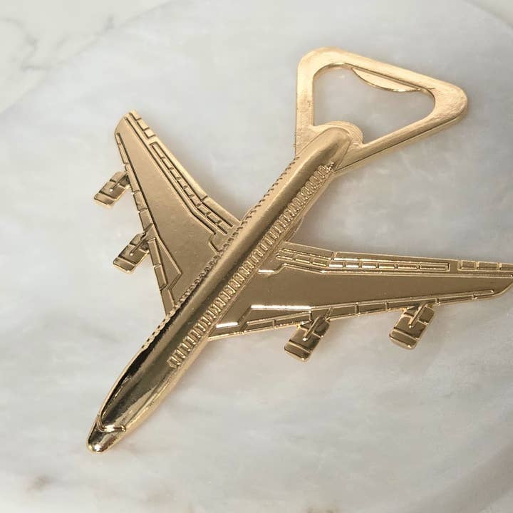 Fiona Accessories - Wholesale Bottle/Wine Opener - Gold Airplane Bottle Opener, Birthday Gift for Men1