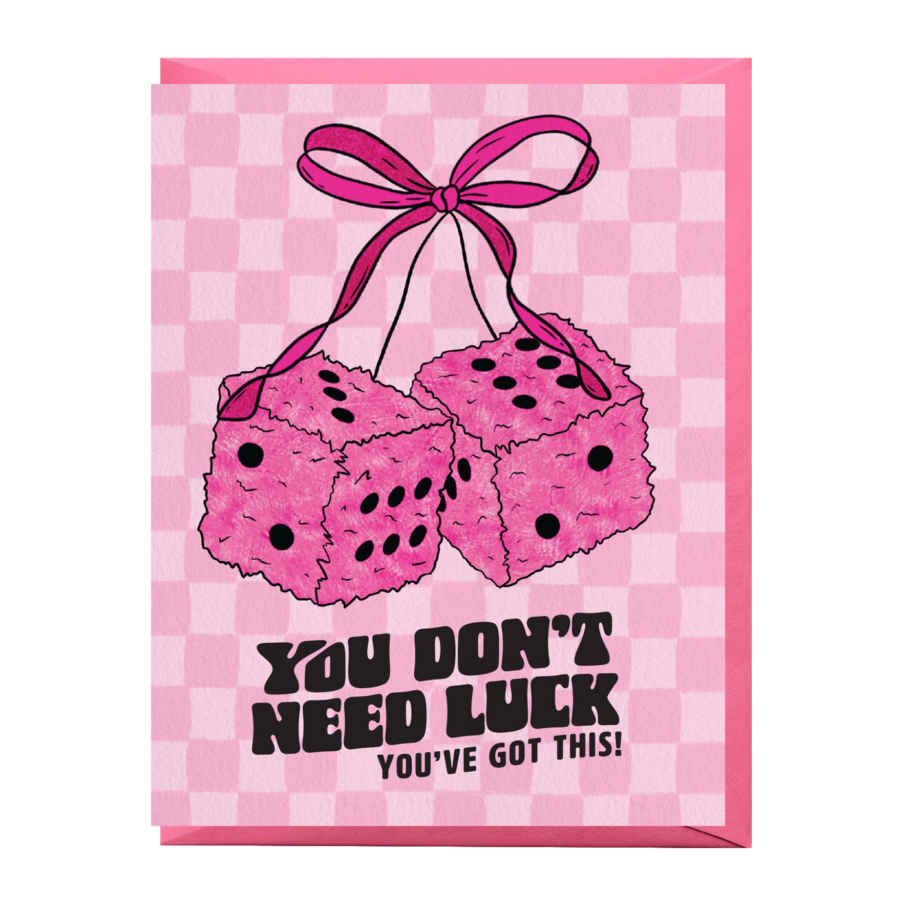Boss Dotty Paper Co. – wholesale Encouragement card – Fuzzy Dice Encouragement Card0