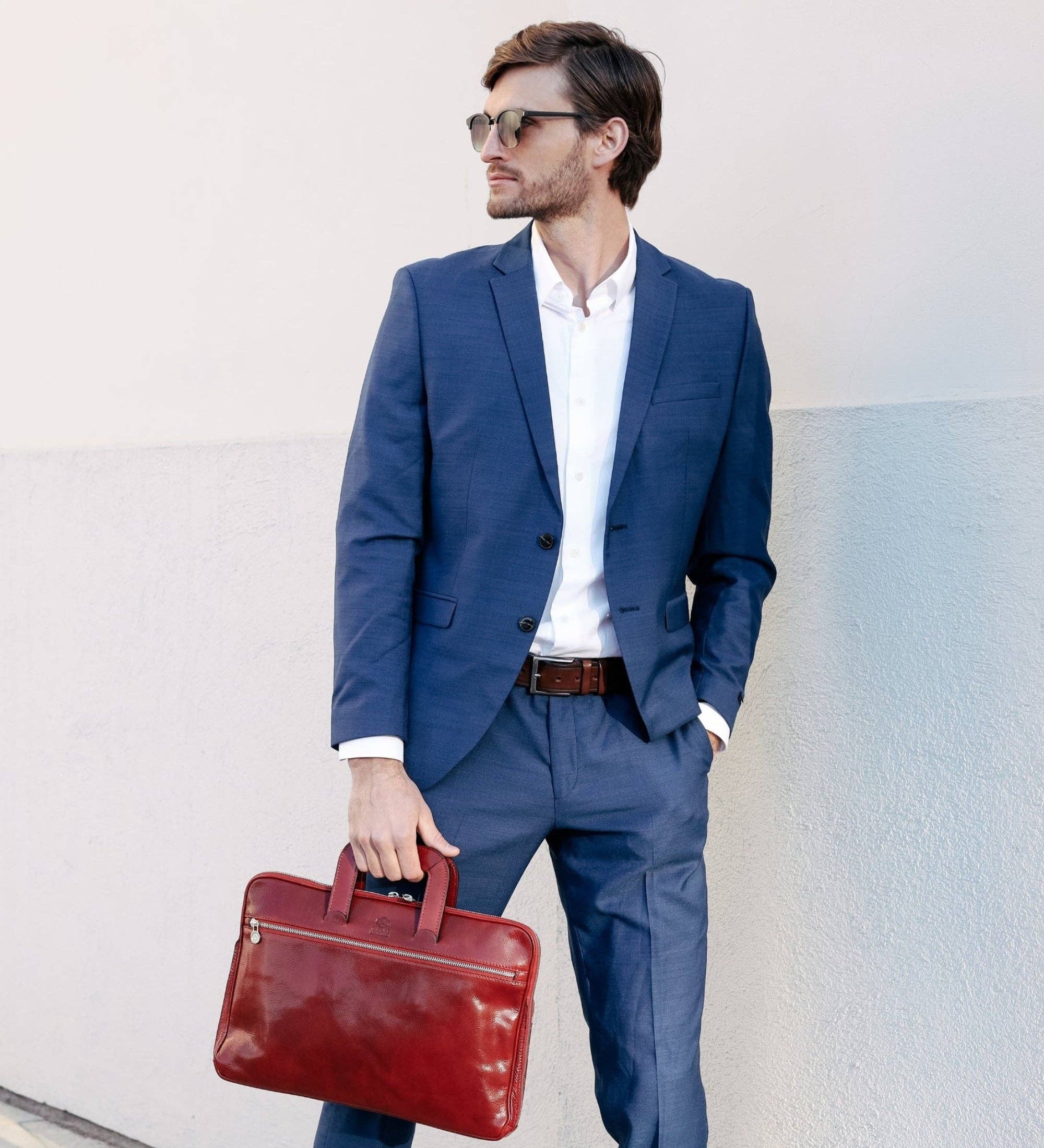 Time Resistance – wholesale Laptop bag – Unisex – Leather Briefcase Laptop Bag - Brave New World47