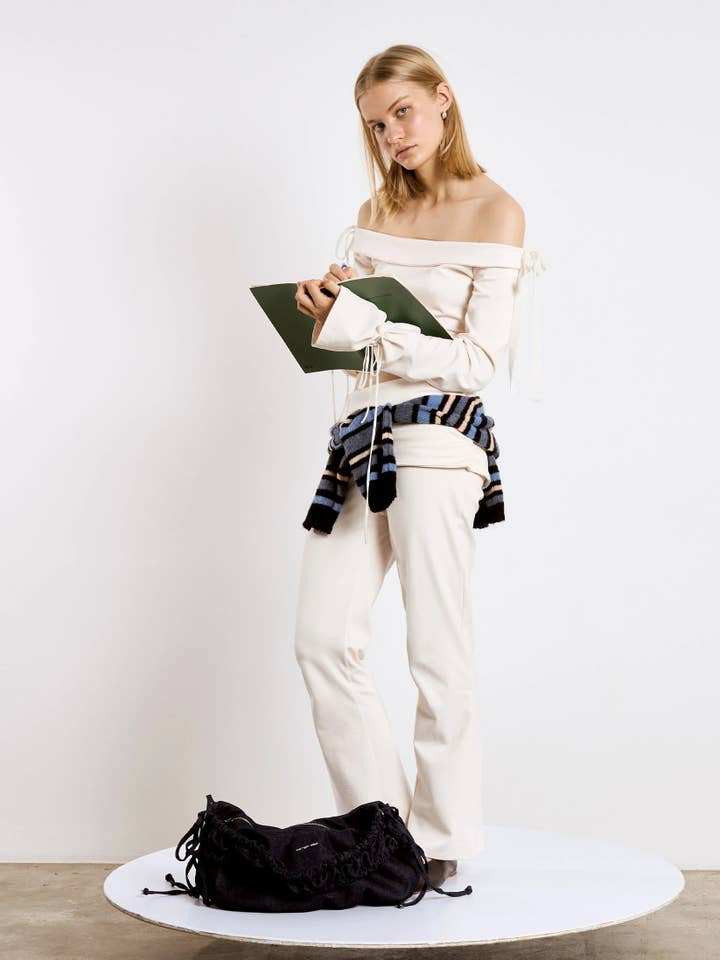 CARMEN SAYS - Wholesale Pants - Women's - Pantalones de Jersey Blanco Angelical1