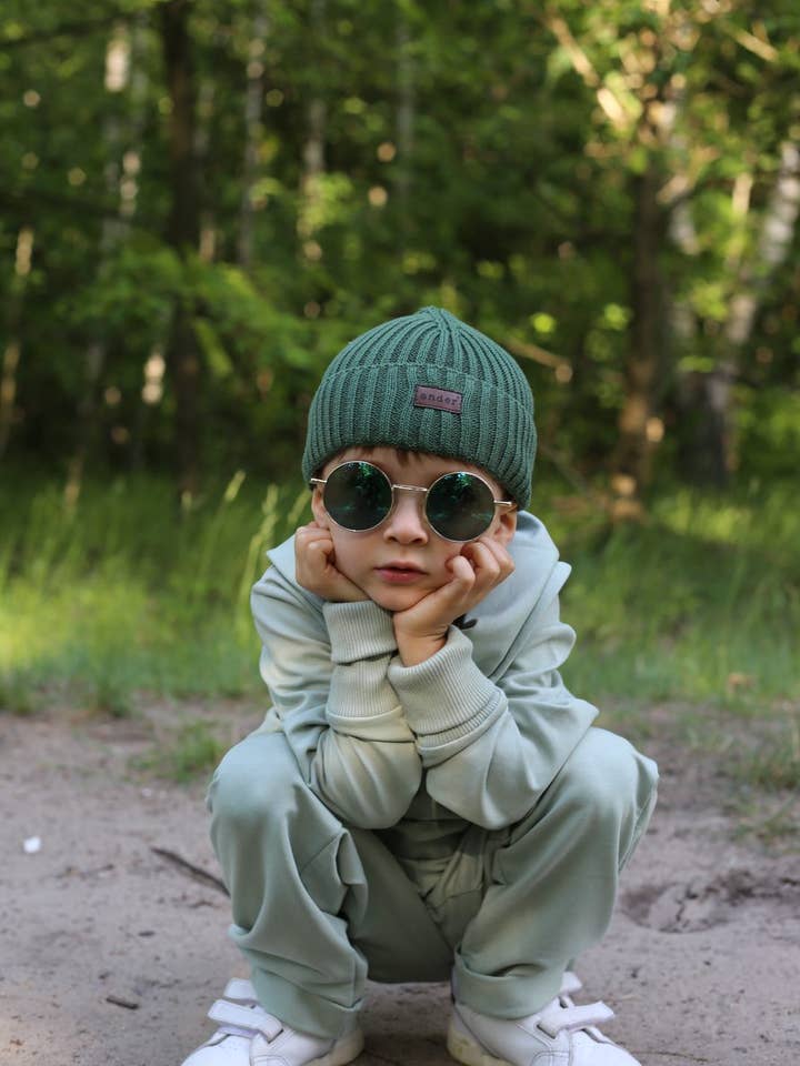 Beanie Boy Hat Recycled Cotton 4 colours 3-5 years old size for wholesale by Ander