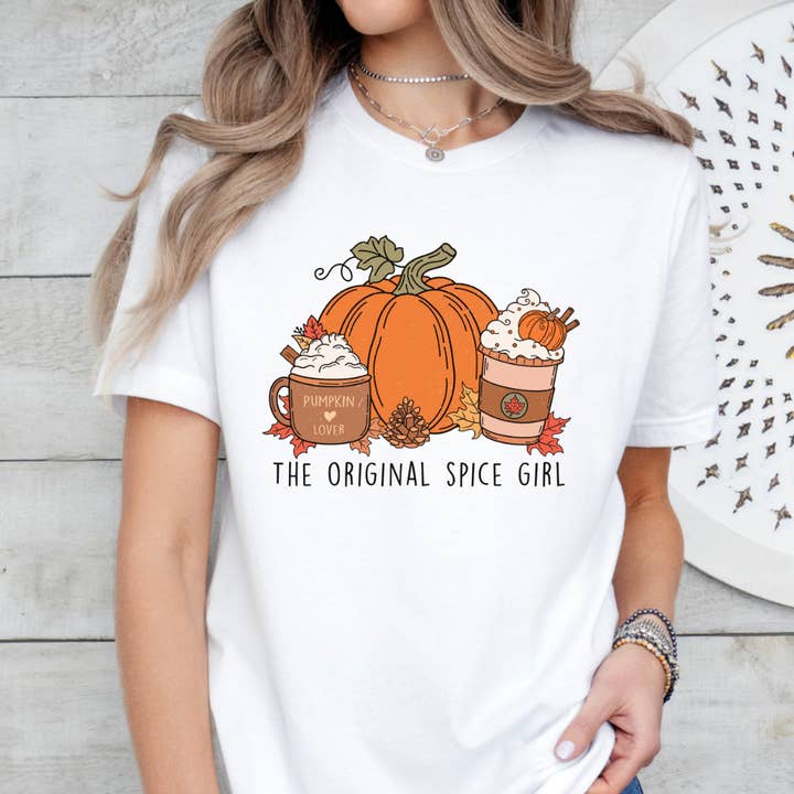 Den ursprungliga Spice Girl Fall Graphic Tee Tee för wholesale av Londas Tees and Tumblers