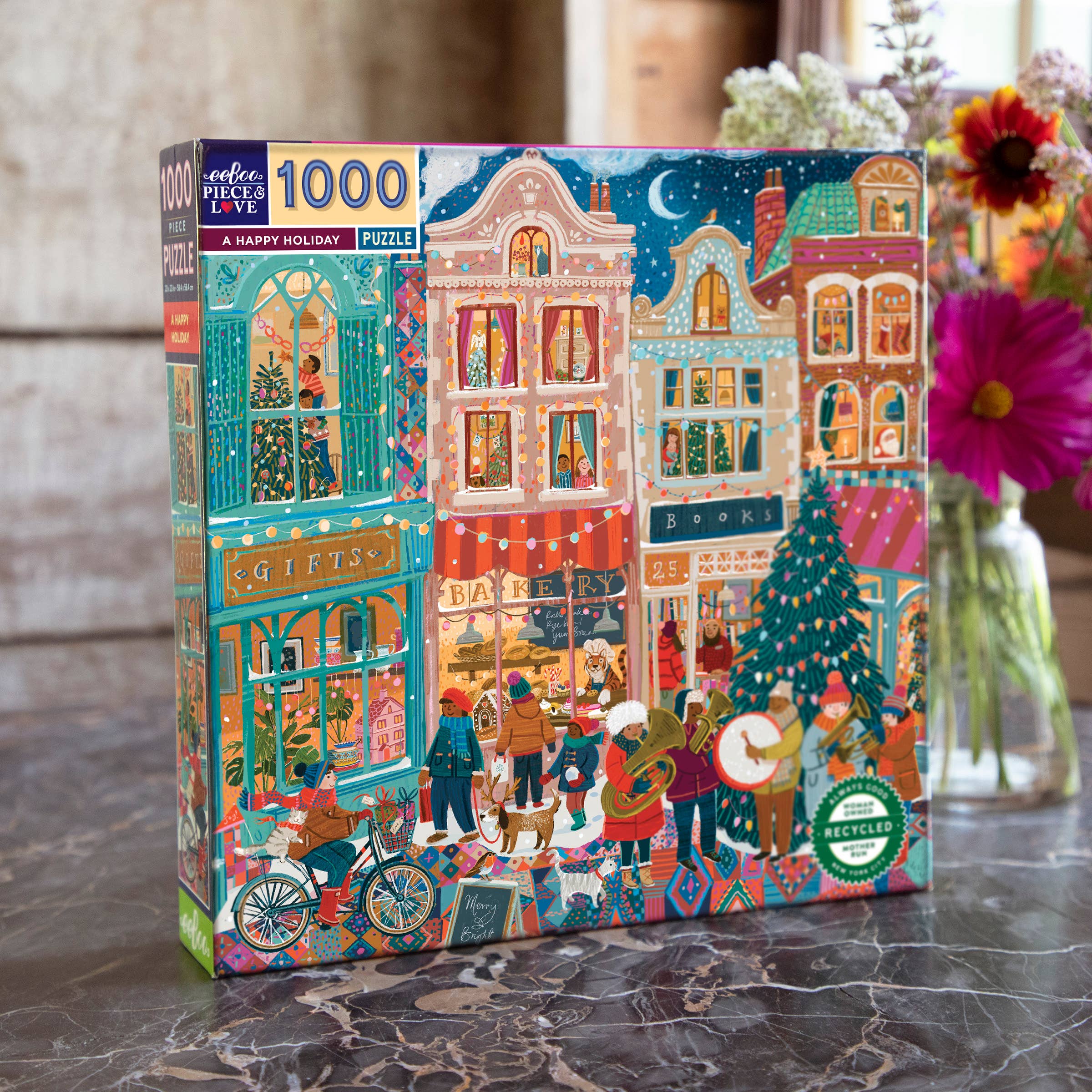eeBoo - Wholesale Puzzle - Adult - A Happy Holiday 1000 Piece Puzzle *HOLIDAY*2