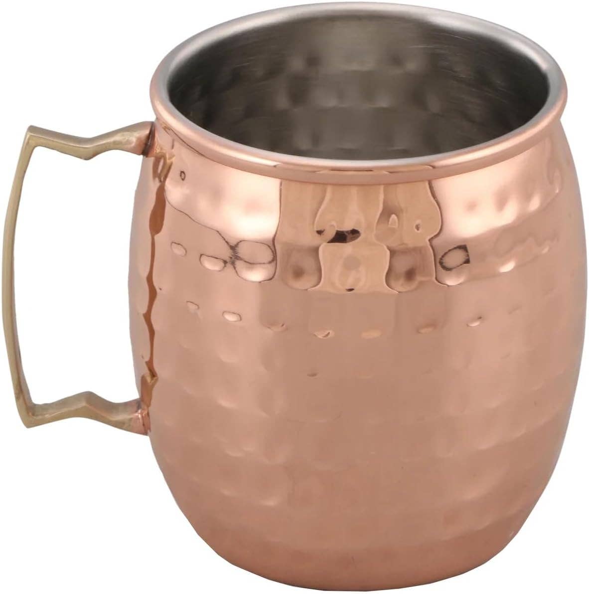 J&V TEXTILES - Wholesale Cocktail/Liquor Glass - 16 oz. Hammered Copper Moscow Mule Mug (Set of 4)4