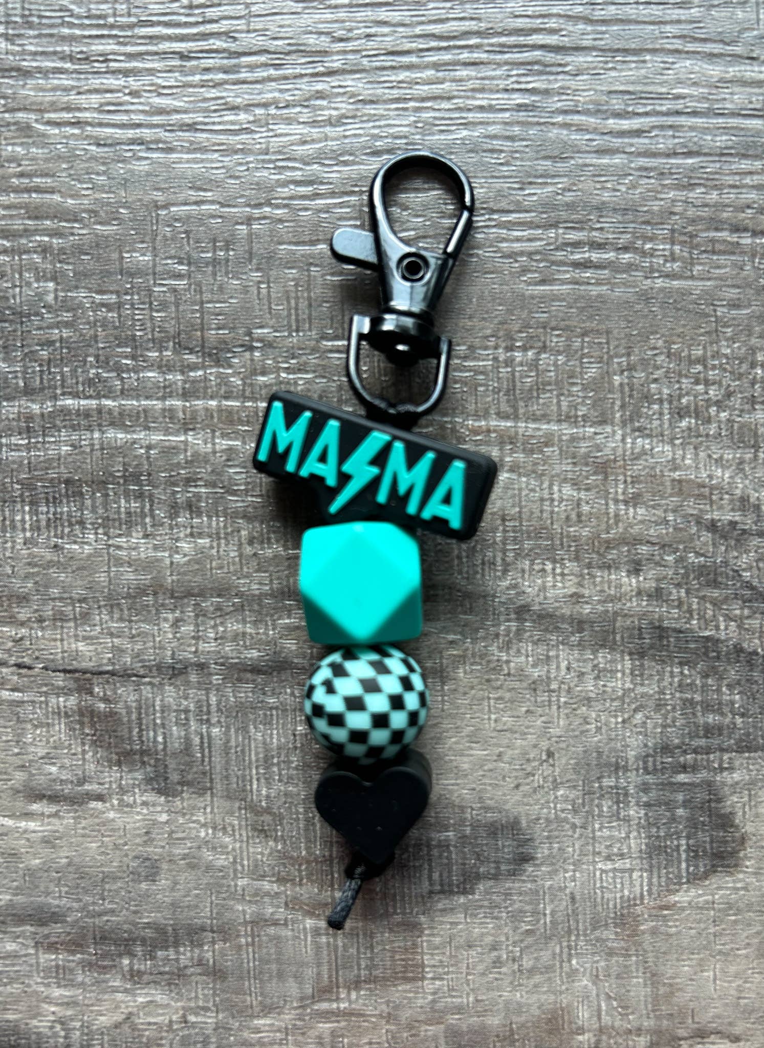JILLIAN INK LLC - Wholesale Keychain - Women's - Lightening Bolt MAMA Silicone Beaded Keychain Purse Charm1