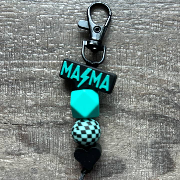 JILLIAN INK LLC - Wholesale Keychain - Women's - Lightening Bolt MAMA Silicone Beaded Keychain Purse Charm1