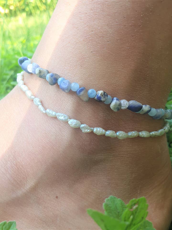 Beach Hippie Fußkettchen doppelt für den Großhandel von Lapiseum