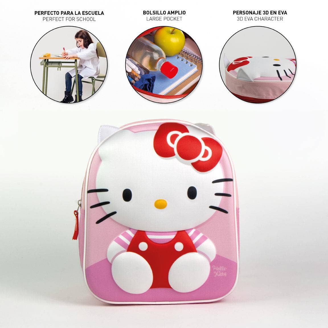 Mastoys, S.L. – Großhandel Rucksack – Unisex – HELLO KITTY KINDERRUCKSACK 3D - 21000058483