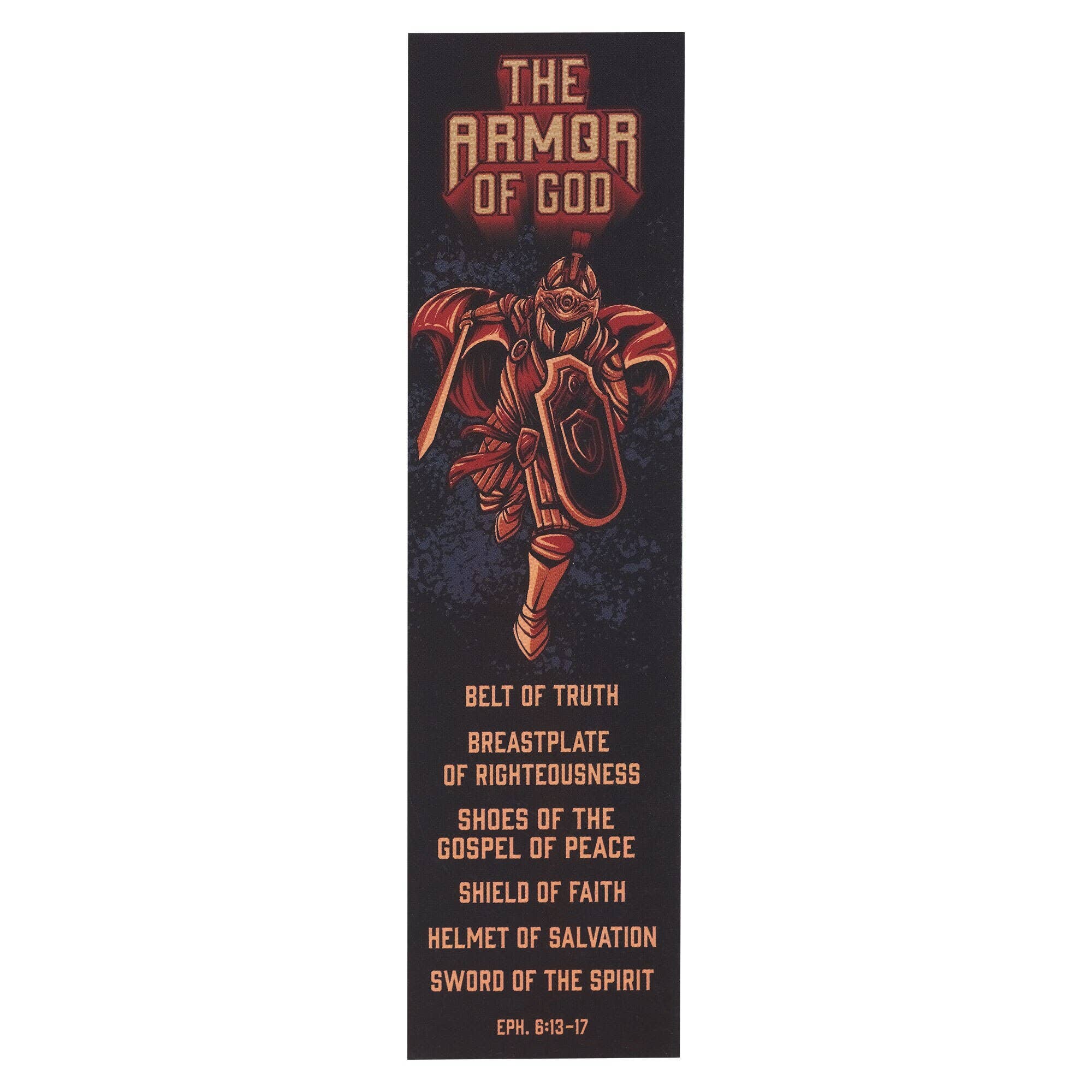 Christian Art Gifts - Wholesale Bookmark - Bookmark Pack Gray Knight The Armor of God Eph. 6:13-170