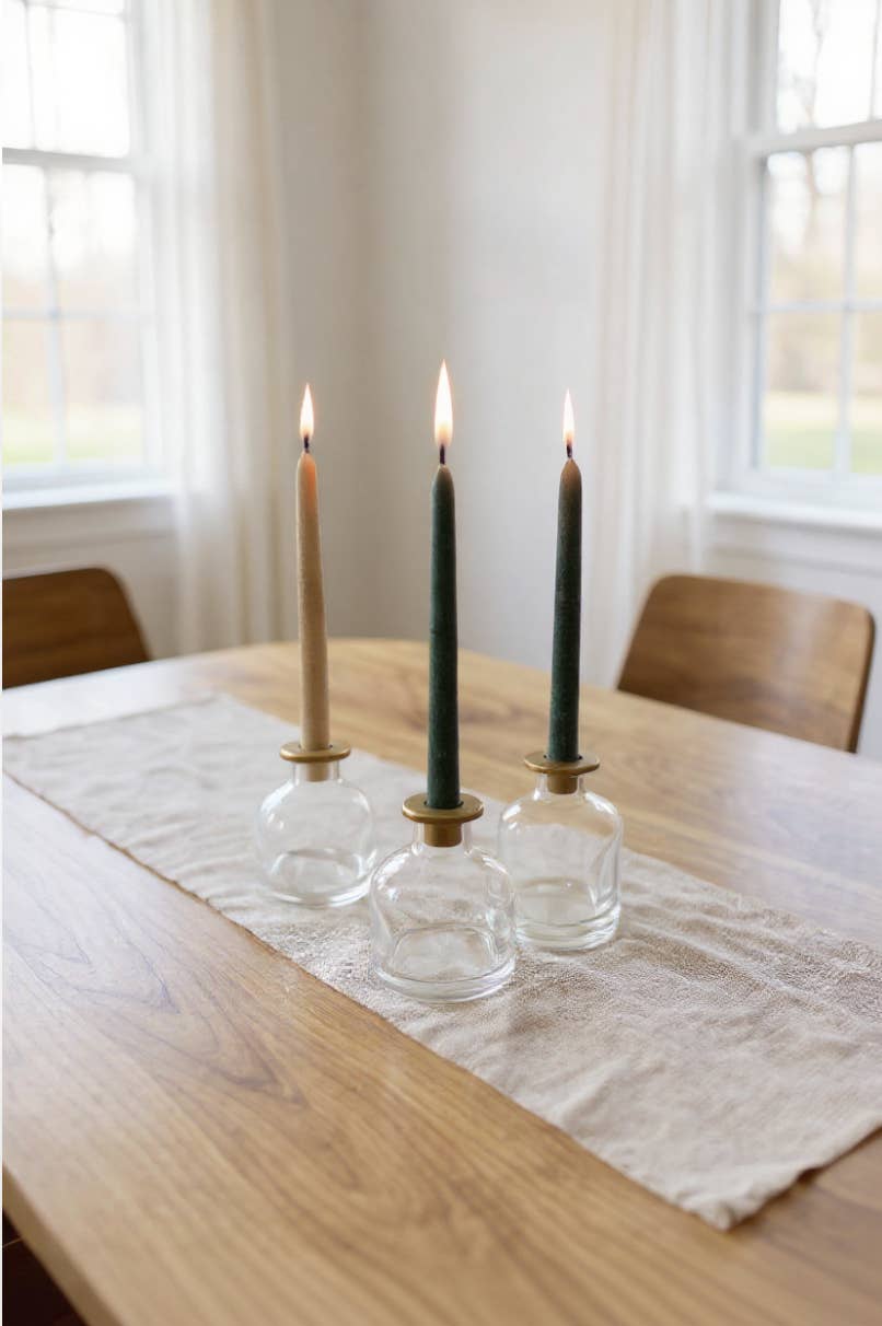 Made Market Co. - Wholesale Candle Holder - Skinny Taper Glass Candle Holder - Small