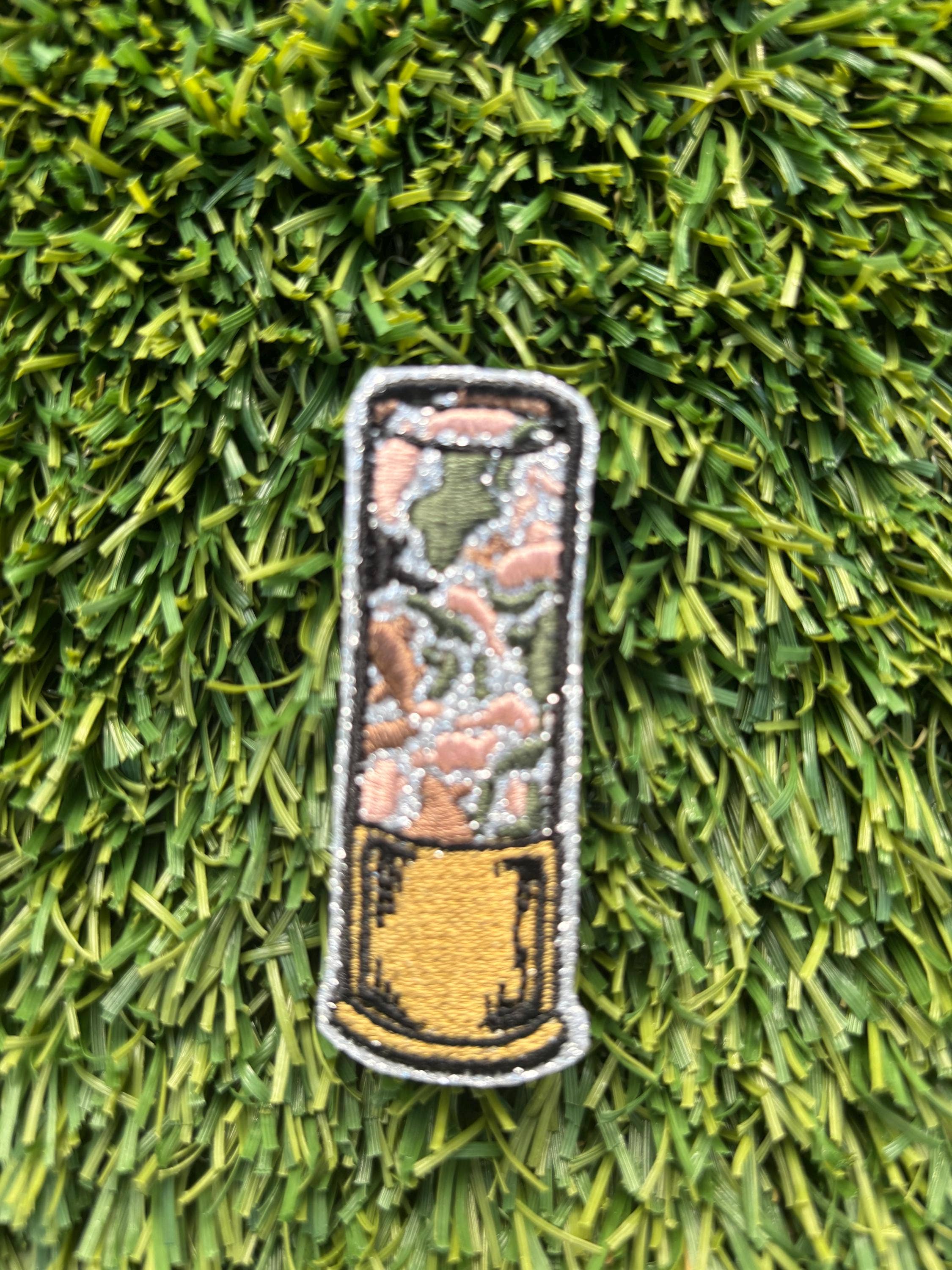 Eric Hill Designs, LLC - Wholesale Patch - Camo Shot Gun Shell Glitter Embroidered Patch8