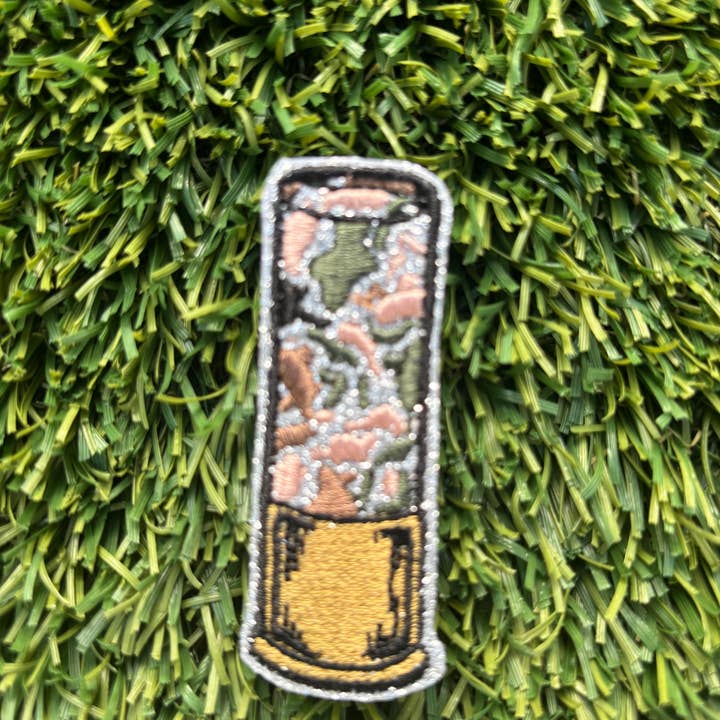 Eric Hill Designs, LLC - Wholesale Patch - Camo Shot Gun Shell Glitter Embroidered Patch8