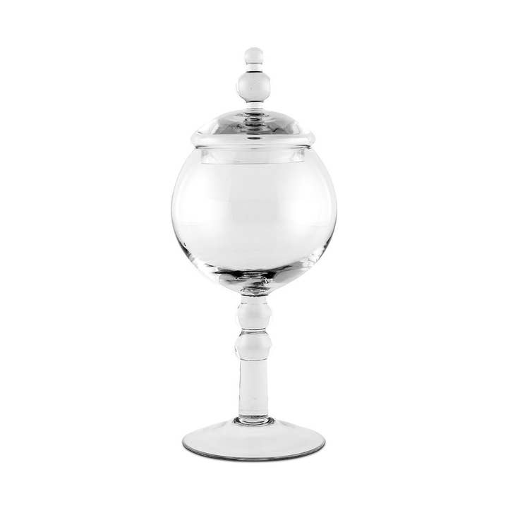 Weddingstar Inc. – wholesale Apothecary jar – Large Glass Apothecary Candy Jar–Footed Globe Bowl With Lid