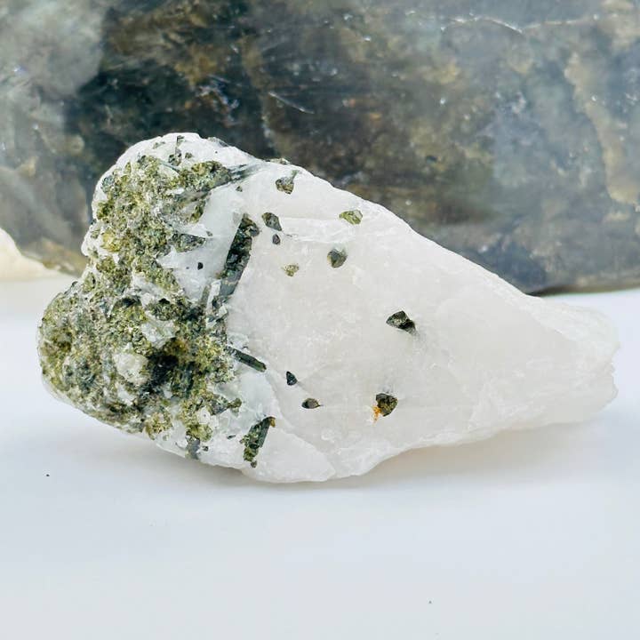 Rock Paradise - Wholesale Spiritual Stone/Crystal - Green Tourmaline Rough Crystal on Matrix