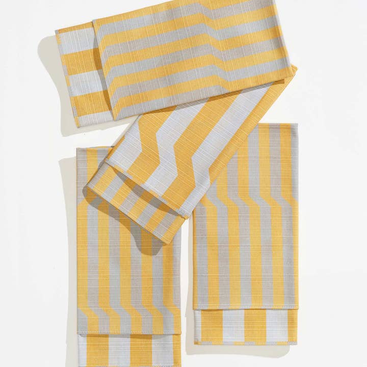 Tortuga Forma - Wholesale Dinner & cloth napkin - Dinner Napkin Double Sided Stripe Stonecrop