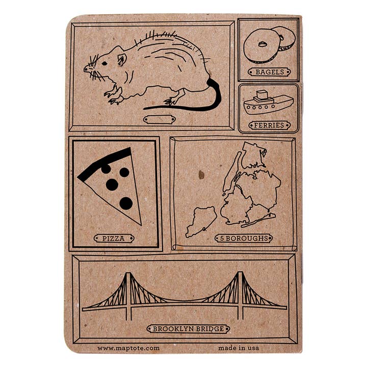 Maptote – Großhandel Notizbücher – New York City Taschenheft mit 32 linierten Seiten1