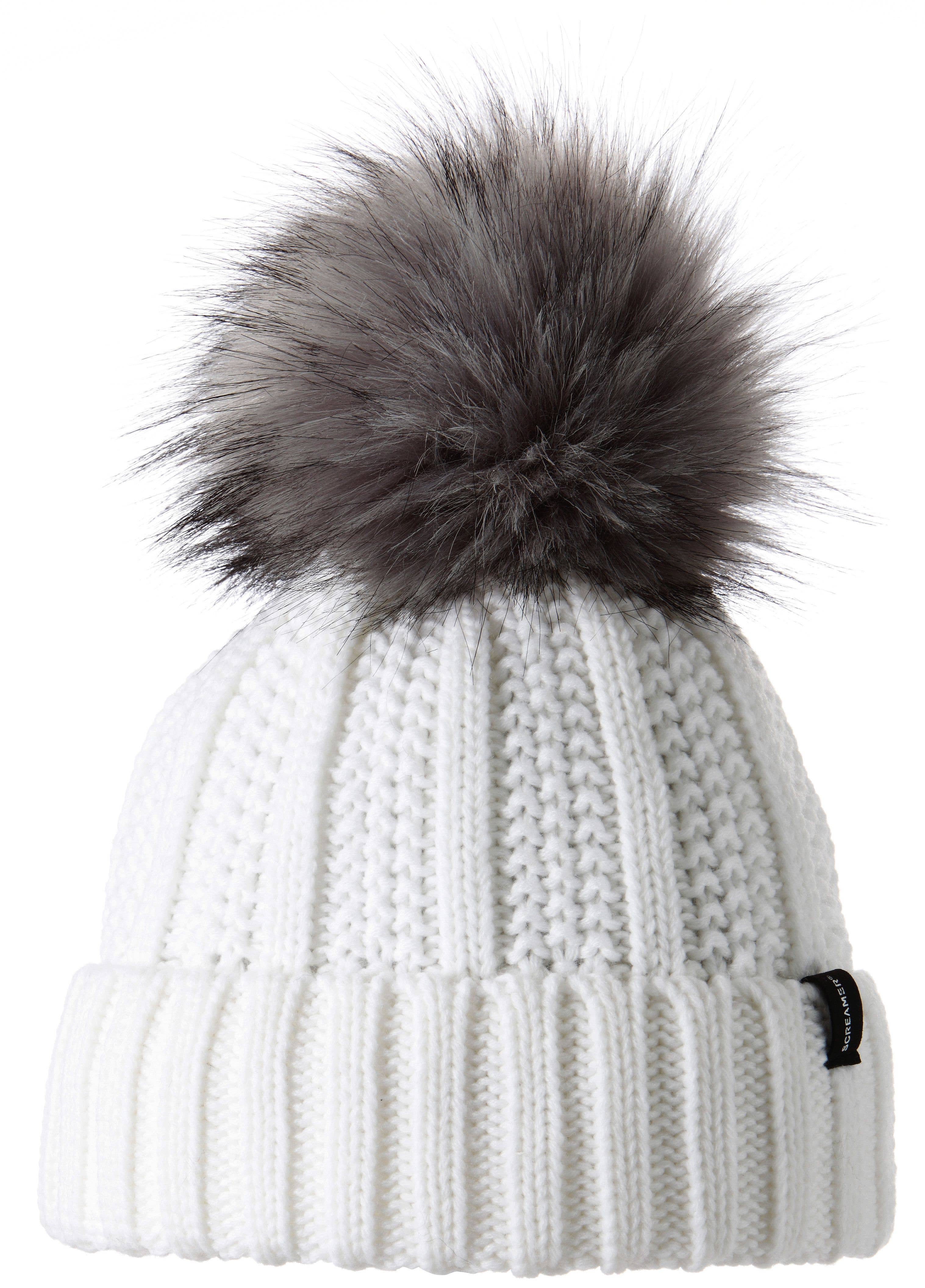 Screamer - Vente Bonnet – femme - Bonnet en maille torsadée à revers pour femme Jennifer2