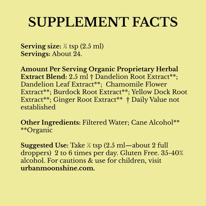 Urban Moonshine - Wholesale Oral Supplement/Vitamin - Calm Tummy Bitters5