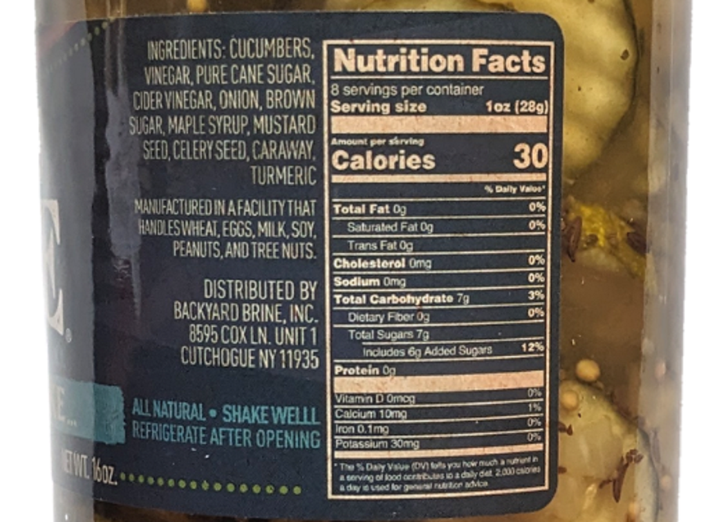 Backyard Brine – Großhandel Eingelegtes Gemüse – Wir gehen zusammen wie... - Brot- und Buttergurken, 16 oz1